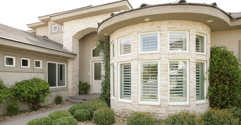 Exterior view of shutters Chicago home